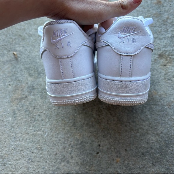 Womens All White Nike Air Force Ones Low Tops - Picture 4 of 8